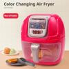 Simulated Air Fryer Pretend Play Toy, Play Kitchen Accessories, Simulated Air Fryer Role-Playing Toy for Toddler 3-5 5-7 (Red) view 2