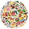 100 Pcs Farm Animal Stickers for Kids, Cute Animals Water Bottle Stickers for Kids Waterproof, Vinyl Laptop Kid Sticker Pack, Barn Cow Pig Stickers for Girls Boys Classroom Prizes view 1