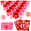 TATWOQ Valentine Fidget Toys with Cards 32 Pack - Valentines Day Cards for Kids & Heart Coil Springs, Classroom Exchange Gifts, Fidget Valentines for Class, Party Favors (Red+Pink) view 1