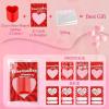 TATWOQ Valentine Fidget Toys with Cards 32 Pack - Valentines Day Cards for Kids & Heart Coil Springs, Classroom Exchange Gifts, Fidget Valentines for Class, Party Favors (Red+Pink) view 3