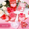 TATWOQ Valentine Fidget Toys with Cards 32 Pack - Valentines Day Cards for Kids & Heart Coil Springs, Classroom Exchange Gifts, Fidget Valentines for Class, Party Favors (Red+Pink) view 4