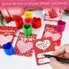 TATWOQ Valentine Fidget Toys with Cards 24 Pack - Valentines Day Cards for Kids & Heart Coil Springs, Classroom Exchange Gifts, Fidget Valentines for Class, Party Favors (6 Colors) view 2