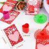 TATWOQ Valentine Fidget Toys with Cards 24 Pack - Valentines Day Cards for Kids & Heart Coil Springs, Classroom Exchange Gifts, Fidget Valentines for Class, Party Favors (6 Colors) view 3