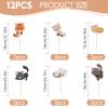 12Pcs Cat Cupcake Toppers - Cute Kitten Cake Decorations Party Cake Toppers for Cats Themed Birthday Parties Supplies,Baby Showers,Cat Lovers Gatherings view 2