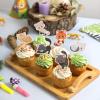 12Pcs Cat Cupcake Toppers - Cute Kitten Cake Decorations Party Cake Toppers for Cats Themed Birthday Parties Supplies,Baby Showers,Cat Lovers Gatherings view 4
