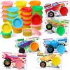 Seenelling 24 Sets Valentine's Day Modeling Clay with Cards Mini Modelings Dough Bulk Valentine Gifts for Kid Valentines Goodies Bag Filler Classroom Gift Exchange Party Favor(Monster Truck) view 1