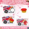 Seenelling 24 Sets Valentine's Day Modeling Clay with Cards Mini Modelings Dough Bulk Valentine Gifts for Kid Valentines Goodies Bag Filler Classroom Gift Exchange Party Favor(Monster Truck) view 3