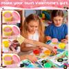 Seenelling 24 Sets Valentine's Day Modeling Clay with Cards Mini Modelings Dough Bulk Valentine Gifts for Kid Valentines Goodies Bag Filler Classroom Gift Exchange Party Favor(Monster Truck) view 4