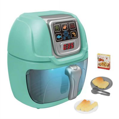 Simulated Air Fryer Pretend Play Toy, Play Kitchen Accessories, Simulated Air Fryer Role-Playing Toy for Toddler 3-5 5-7 (Green)