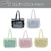 Pain Bag with Lace, 3 Sides, Tote Bag, Transparent Pocket, Can Badge, Plush Toy, Aksta, Storage, Large Capacity, Pink view 4
