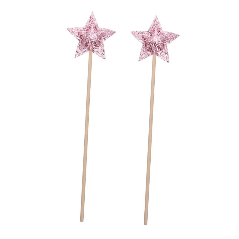 Abaodam 2pcs Star Shaped Fairy Wands for Party Props Lightweight Stick for Birthday Dance Concert Photography
