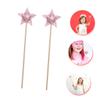 Abaodam 2pcs Star Shaped Fairy Wands for Party Props Lightweight Stick for Birthday Dance Concert Photography view 3