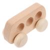 DECHOUS Wooden Hand Grip Push Car for Boy Girl Smooth Sanded Edges Safe Grasping Educational Inertial Vehicle Lightweight Wood Plaything view 1