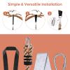 2-in-1 Wooden Disc Swing Set with Climbing Rope & 4 Platforms, 75IN Rope Kids Tree Swing with Straps&Carabiners for Outside Backyard, Playground,Tree House view 4