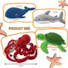 4Pcs Baby Stuffed Animal Set with 4 Sea Animals- 9 Inch Octopus, Turtle, Shark, Whale Crochet Toy 100% Cotton Plush Stuffed Toys for Baby Kids Boys Girls Fun Gift for Birthday, Christmas, Easter Party view 3