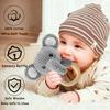 Baby Toys Elephant Stuffed Animals for Babies 2Pcs Cute Calf Plush Toys Set: 10" Grey Elephant Plush Doll and 5.9" Baby Teething Rattle Soft Baby Boy Girl Gifts for Birthday,Easter,Baby Shower view 2