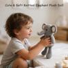 Baby Toys Elephant Stuffed Animals for Babies 2Pcs Cute Calf Plush Toys Set: 10" Grey Elephant Plush Doll and 5.9" Baby Teething Rattle Soft Baby Boy Girl Gifts for Birthday,Easter,Baby Shower view 4