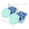 FRCOLOR 2 Sets Bowl with Suction Base and Lid Heat Resistant Feeding Bowls with Spoon and Straw Portable Unbreakable for Boys and Mealtime view 1