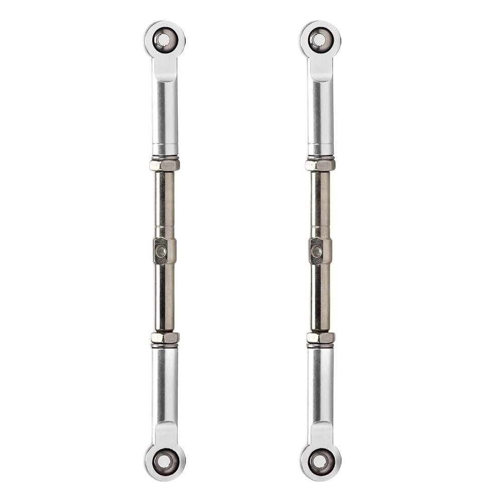 #93535 Steel Adjustable Turnbuckles Push Rod RC for HPI 1/8 for Sa-vage for Fl-UX 2350 4.6 5.9 2.4 5SC 21 25(Silver)