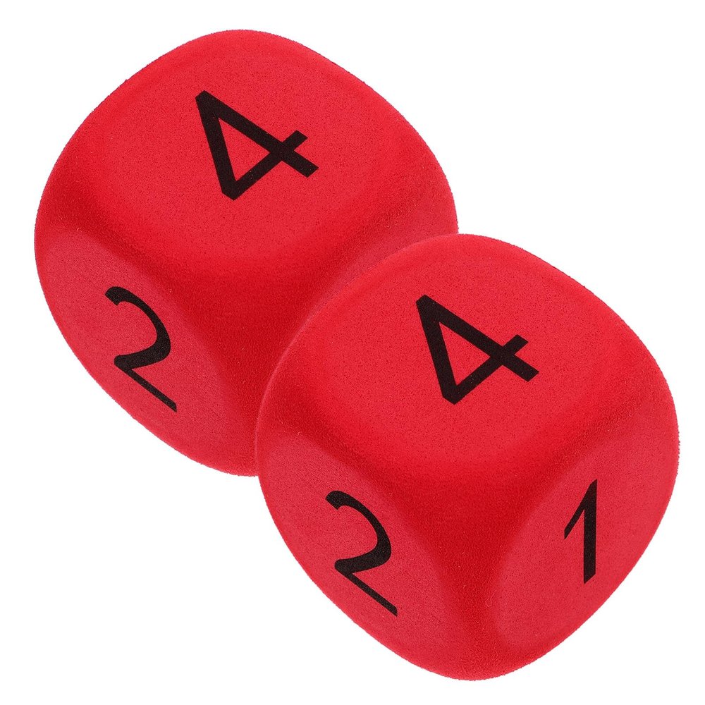 Abaodam 2pcs Large Soft EVA Foam Dice for Jumbo Dice for Classroom Learning Party Games Teaching Activities Lightweight Educational Game Props for Boys
