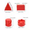 BESPORTBLE 4pcs Beach Set Red Pyramid Castle Sand Molds Plastic Innovative Sandbox Tools for Boys and Outdoor Play view 2