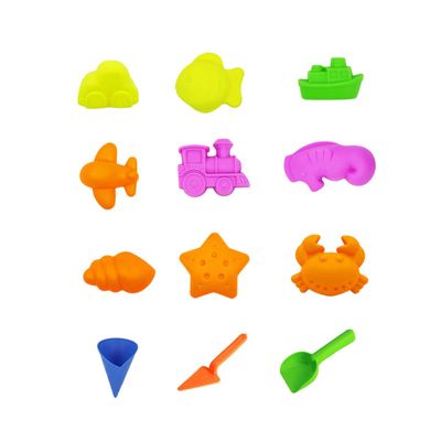 BESPORTBLE 12pcs Beach Educational Sandbox Playset for Lightweight Plastic Sand Molds and Shovels Promotes Creativity and Social Skills Random Colors Random Color