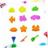 BESPORTBLE 12pcs Beach Educational Sandbox Playset for Lightweight Plastic Sand Molds and Shovels Promotes Creativity and Social Skills Random Colors Random Color view 2