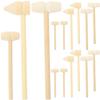 BESPORTBLE 15pcs Mini Wooden Hammer for Smooth Polished Small Mallets Educational Wooden Hammers for Hand-eye Coordination and Grasping Skill Development view 1