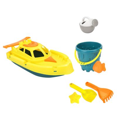 BESPORTBLE Beach with Yacht and Shovel Outdoor Sand Playthings for Summer Seaside Fun Random Color for Boys and Vacation Activities Random Color