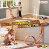 Flex Tracks 15 Ft Flexible Race Car Track for Kids with 2 Suction Cups, Race Car Ramp Track Compatible with Diecast 1/64th Cars, Birthday Gifts for Boys Girls Ages 3+ view 3