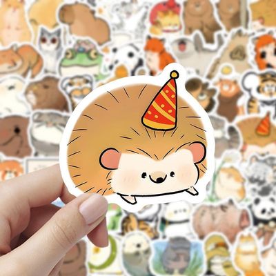 180 Adorable Cartoon Animal Stickers: Creative Animal Stickers with Free Storage Box