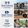 Ecoyoca Dual Backseat Camera for 2 Kids 1080P Split-Screen Monitor Baby Camera Rear-Facing Cameras IR Night Vision 360 Rotatable Backseat Screen, Car Seat Mirror Alternative (0082 with 7in Monitor) view 3