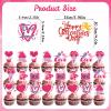 1Pcs Happy Galentine's Day Cake Topper+ 24Pcs Valentines Cupcake Topper,Love Heart Bear Cupid Cake Toppers Pink Red Valentine Picks for Valentine's Day Decorations view 3