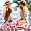 1Pcs Happy Galentine's Day Cake Topper+ 24Pcs Valentines Cupcake Topper,Love Heart Bear Cupid Cake Toppers Pink Red Valentine Picks for Valentine's Day Decorations view 4