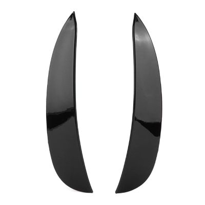 Front Bumper Canard Spoiler Wing ABS Black 2 Pcs Replacement for E Class W213 AMG Line 2016 2020