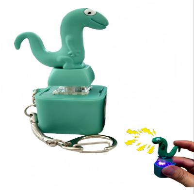Lizard Keychain Sound: Rechargeable Lizard Button with Colorful Lights and Sound, Perfect for Stress Relief and Office Pranks. Portable and Fun for Everyday use, 1-Pack