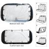 FBMLBRB Rustic Forest Falls Bear Waterproof Car Rear Seat Cover, Beautiful Abstract Snowy Mountain Landscape Hunting Theme Bear Eagle All-Season Universal Car Seat Cover view 3