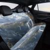 FBMLBRB Rustic Forest Falls Bear Waterproof Car Rear Seat Cover, Beautiful Abstract Snowy Mountain Landscape Hunting Theme Bear Eagle All-Season Universal Car Seat Cover view 4