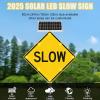 2025 Advanced Solar Slow Sign - High-Capacity Solar Aluminum Traffic Road Blinking Signs,Auto On/Off Flashing, Rust-Proof Frame For 24/7 Road Safety & Accident Prevention 80cm/32in view 2