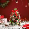 100 Pieces Tiny Christmas Donut for Dollhouse Micro Resin Decor for Crafts Mini Things for Fairy Garden Micro Landscaping Decoration view 2