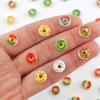 100 Pieces Tiny Christmas Donut for Dollhouse Micro Resin Decor for Crafts Mini Things for Fairy Garden Micro Landscaping Decoration view 3