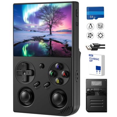 Classic Up Retro Handheld Game Console,Portable Game with 3.5 Inch IPS Screen,with 64G TF Card Pre-Installed 4353 Games Supports 5G WiFi Bluetooth HDMI and TV Output 35XXPRO
