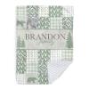 Hatchaa Personalized Rustic Woodland Baby Blanket - Custom Name Bear & Deer Design, Soft Blanket with Double Layer Dotted Backing for Infants Toddlers, Ideal Nursery Decor (30x40) view 1