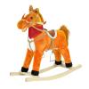 Rocking Horse for Kids, Plush Ride on Rocking Horses Ages 1-6 with Musical Sounds, Moving Mouth and Wagging Tail, Wooden Rocking Horse for Toddlers Up to 110LBS50KG (Light Brown Middle) view 1