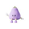 Adorable Eggplant Character Figurine  Soft Rubber Car Dashboard Office Executive Desk Decor, Fun Cartoon Stress-Relief Center Console Ornament (Eggplant L) view 1