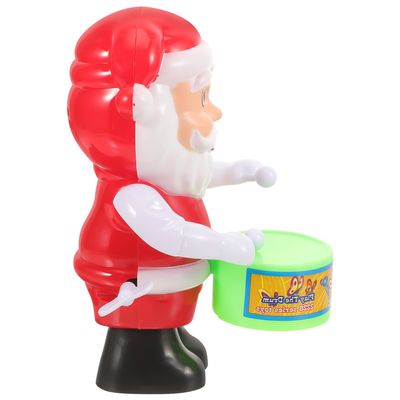 DECHOUS 3pcs Wind Up Christmas Santa Drumming Clockwork Playthings for Lightweight Holiday Fun Interaction Random Color