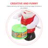 DECHOUS 3pcs Wind Up Christmas Santa Drumming Clockwork Playthings for Lightweight Holiday Fun Interaction Random Color view 4