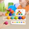 DYNWAVE Balls in Cups Toy Sorter Game for Kids Children Board Game with Cups and Balls Early Education Toys Training Logical Thinking view 2