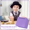 Adult Piggy Bank, Must Break to Open Money Bank, Unbreakable Stainless Steel Money Box, Metal Saving Box (4.72 inch) (Purple) view 2