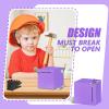 Adult Piggy Bank, Must Break to Open Money Bank, Unbreakable Stainless Steel Money Box, Metal Saving Box (4.72 inch) (Purple) view 3